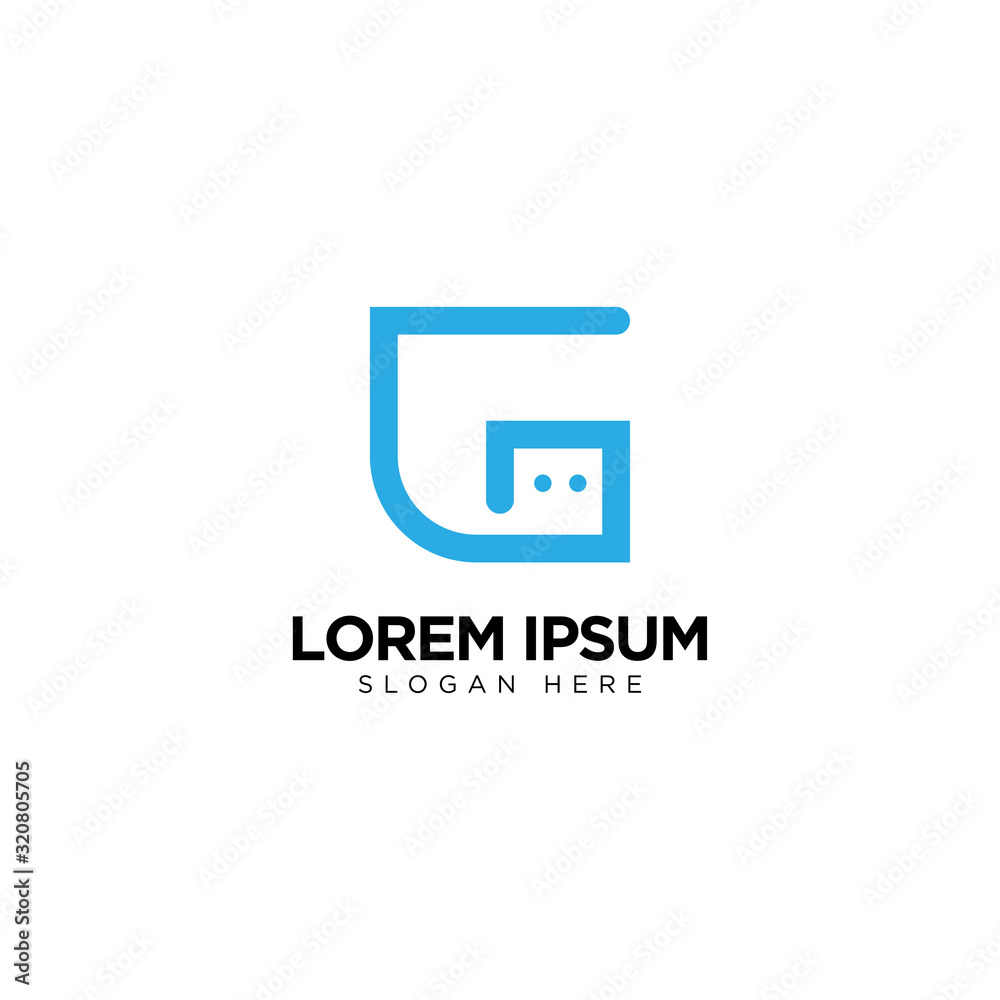 Obraz premium Letter G Chat Logo Template Vector Design Message Icon