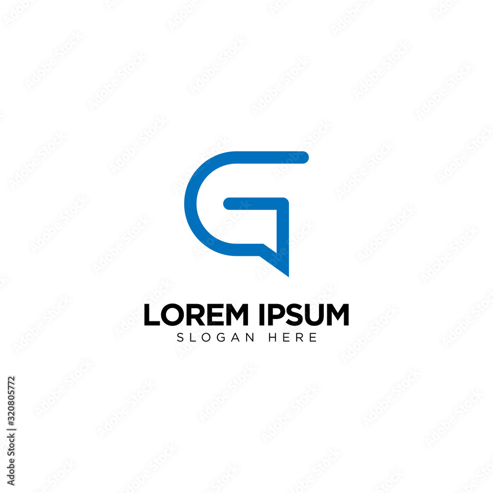 Letter G Chat Logo Template Vector Design Message Icon Letter G Chat Logo Template Vector Design Message Icon