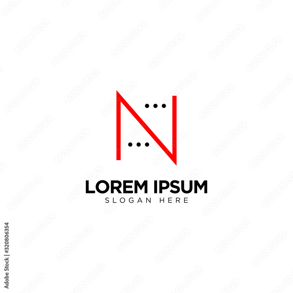 Letter N Chat Logo Template Vector Design Message Icon Letter N Chat Logo Template Vector Design Message Icon