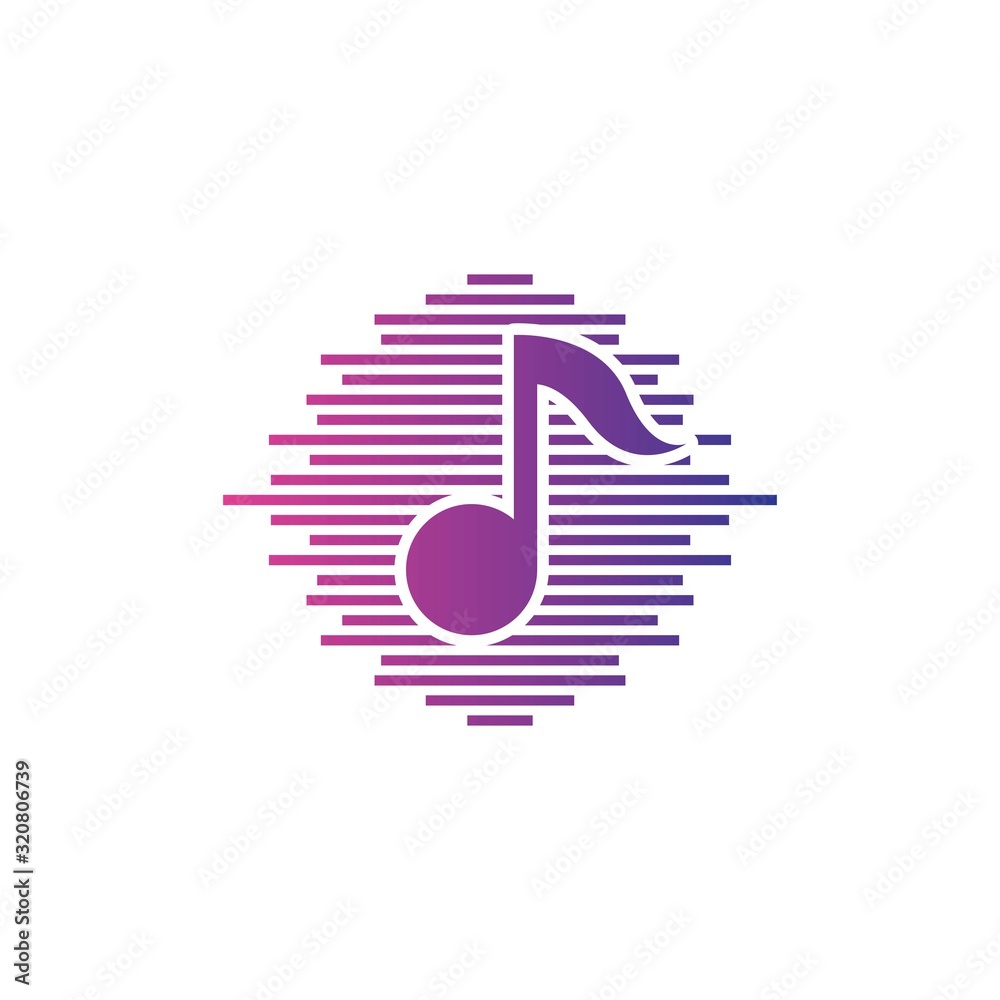 Music logo creative vector icon Music logo creative vector icon