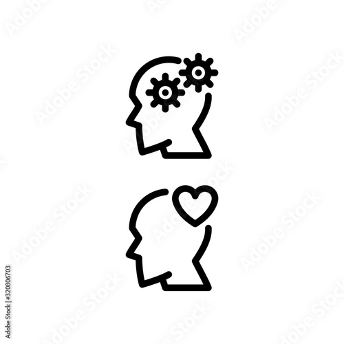 Thinking & Brainstorming Icon. Science Icon Set Vector Logo Symbol.