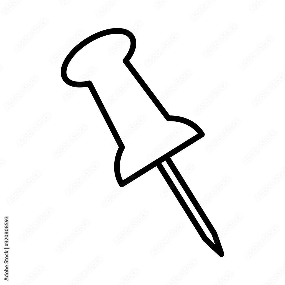 Push pin icon vector sign and symbol on trendy design Push pin icon vector sign and symbol on trendy design
