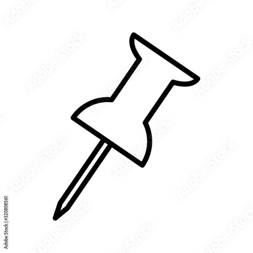 Push pin icon vector sign and symbol on trendy design