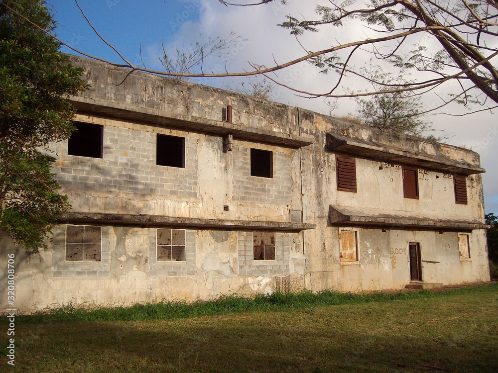 Japanese Communications Building, remnants of the World War 2 in Tinian, Northern Mariana Islands. Japanese Communications Building, remnants of the World War 2 in Tinian, Northern Mariana Islands.
