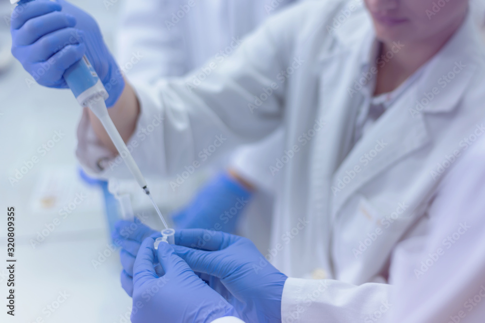 Concept Coronavirus. 2019-nCoV. Scientists or doctors research for Corona virus treatment and solution. Research in lab or hospital. Concept Coronavirus. 2019-nCoV. Scientists or doctors research for Corona virus treatment and solution. Research in lab or hospital.