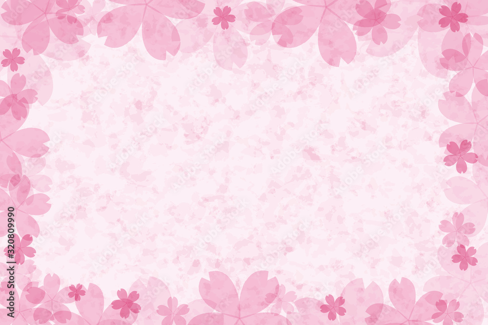 桜模様の和紙イメージテクスチャ