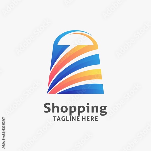 Shopping bag logo design