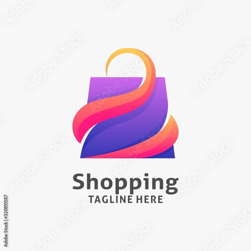 Shopping bag logo design