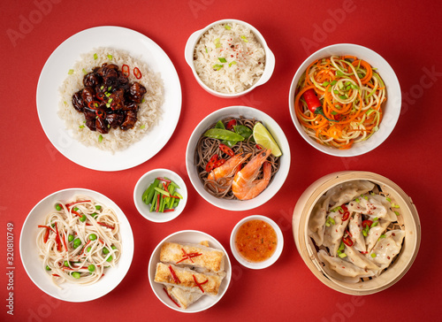 Assorted Chinese dishes