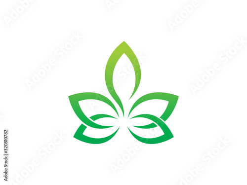 Lotus flower logo template design, emblem, symbol or icon