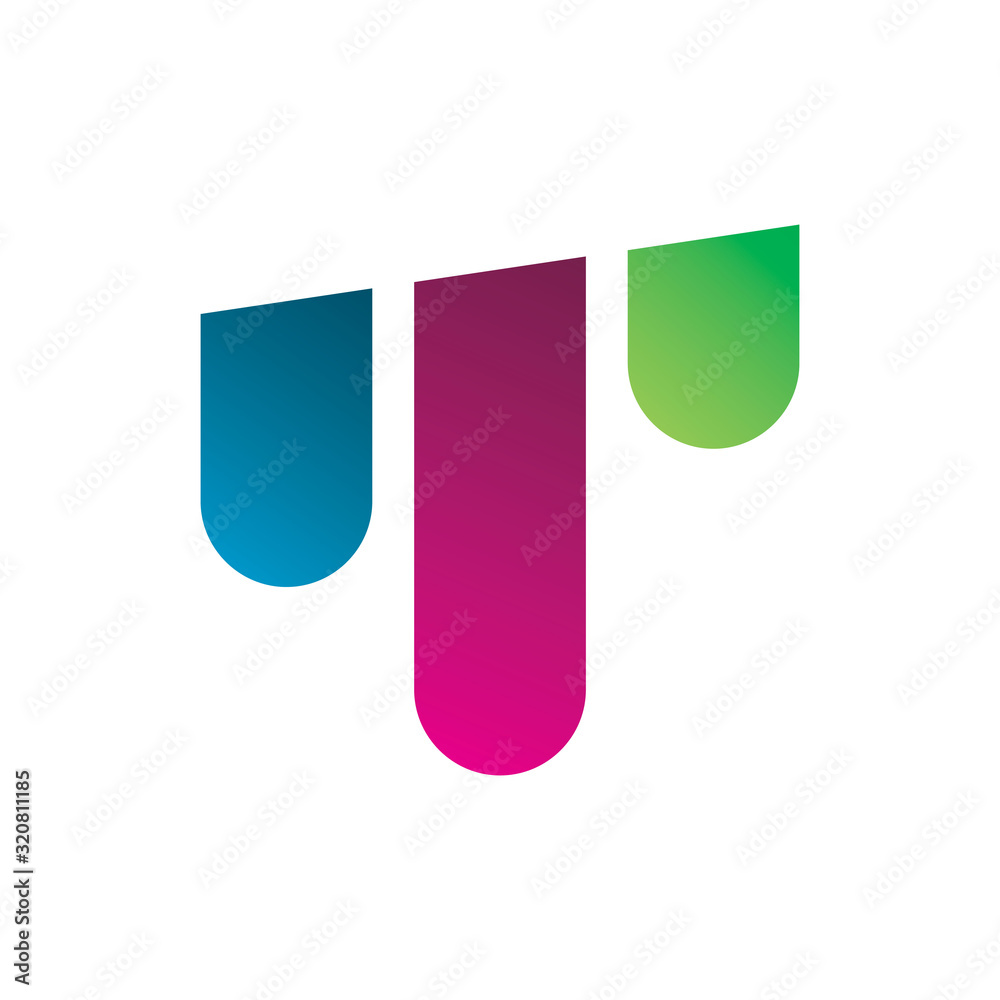 creative color letter t green blue pink purple logo design creative color letter t green blue pink purple logo design