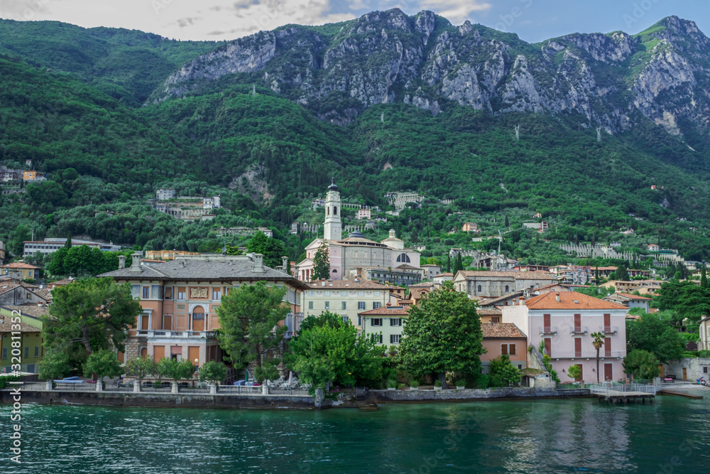 The Waterfront Of Gargnano. Lake Garda Italy.