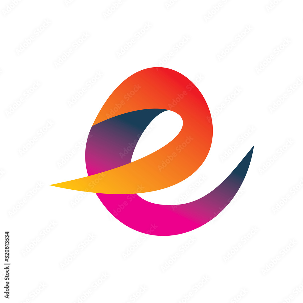 modern creative color letter e logo design modern creative color letter e logo design