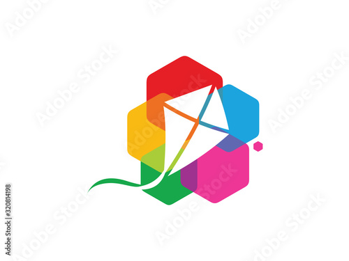 Kids playground logo template design, emblem, symbol or icon