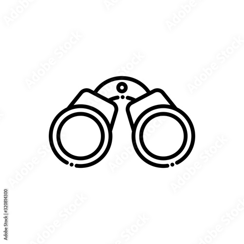 Binoculars Vector Icon Style Illustration.  Advertising and Media  EPS 10