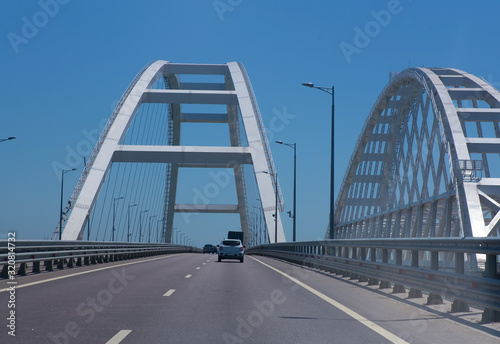Fototapeta Naklejka Na Ścianę i Meble -  bridge connecting Russia and the peninsula of Crimea.