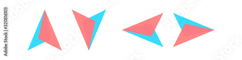 Free Download Set of multicolored arrows. Bright modern direction signs. Movements in different directions. Flat style - GFXLoad