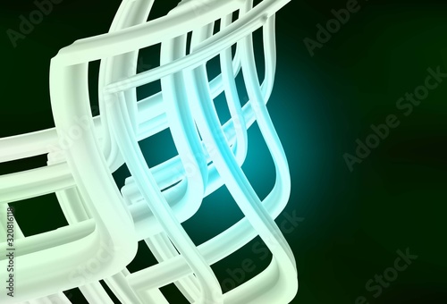 Dark Green vector blurred background.