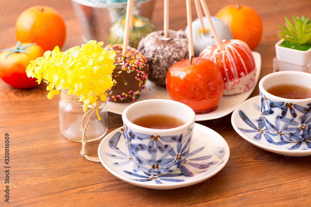 カラフルなりんごアメ