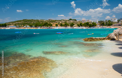 paradise beach in Ksamil in Albania