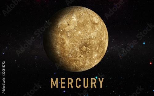 mercury planet in the milky way, solar system, galaxy science creative art background elements of this image furnished by nasa photo