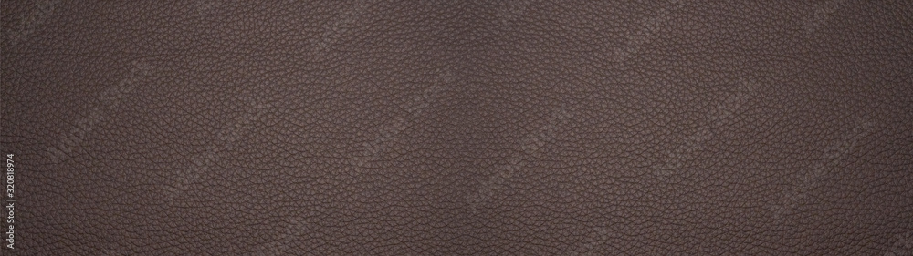 Dark brown chocolate rustic leather texture - Background banner panorama long - obrazy, fototapety, plakaty 