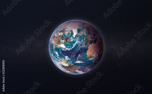 the planet earth in the space  view from spaceship  creative  science art concept elements of this image furnished by nasa
