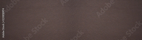 Dark brown chocolate rustic leather texture - Background banner panorama long