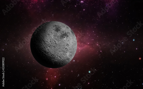planet earth satellite moon fly in the space with stars galaxy background elements of this image furnished by nasa