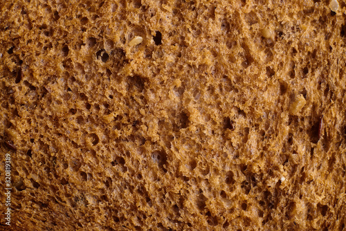 Brown bread macro texture background