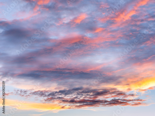 Fototapeta Naklejka Na Ścianę i Meble -  Wolken am Abendhimmel
