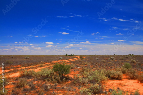 Dirt tracks across the Australian desert