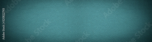 Turquoise blue rustic leather texture - Background banner panorama long