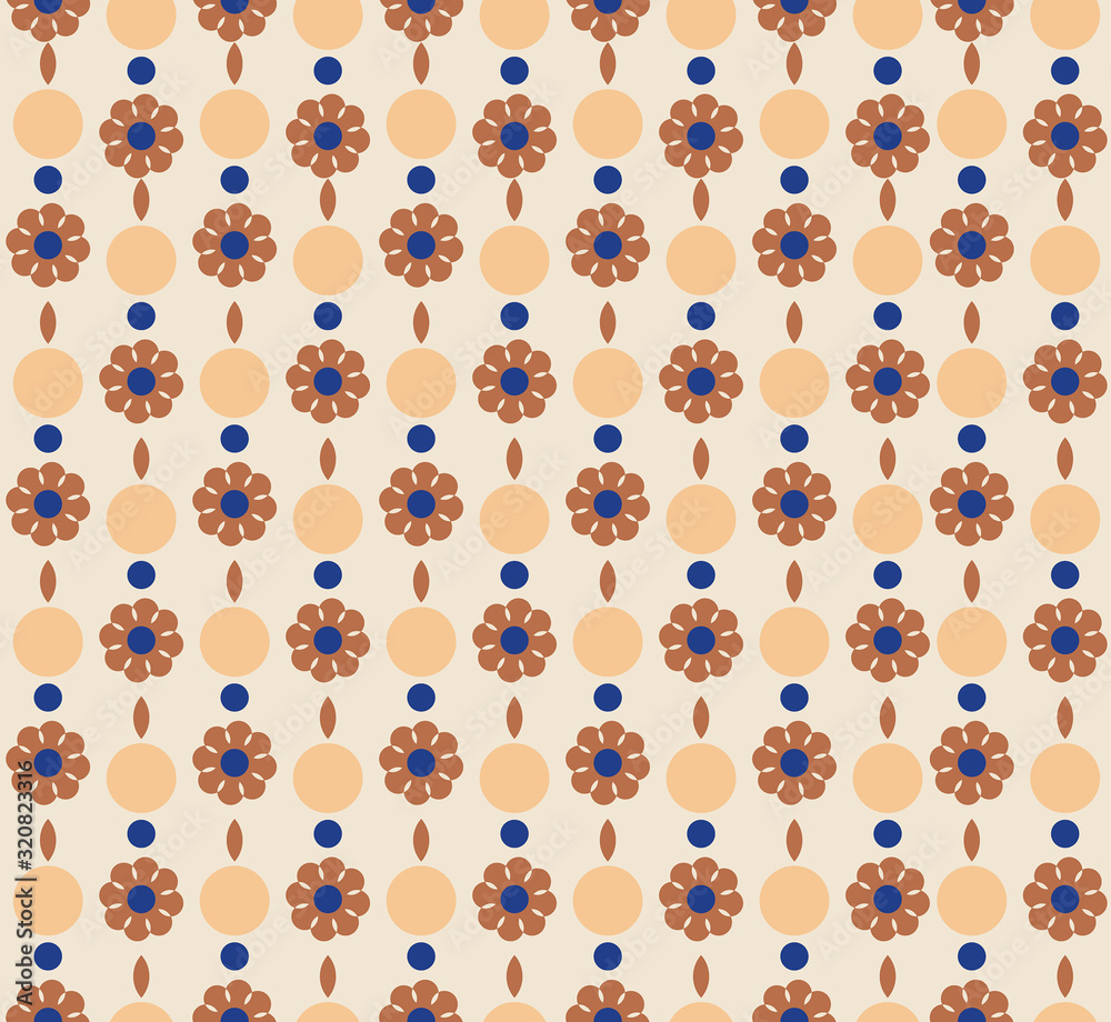 Retro geometric flower mosaic seamless pattern in vector EPS10 ,Design for fashion fabric web and all prints Retro geometric flower mosaic seamless pattern in vector EPS10 ,Design for fashion fabric web and all prints
