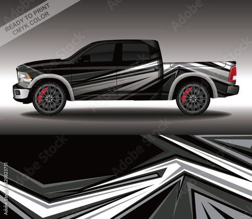 Car wrap decal design vector  custom livery race rally car vehicle sticker and tinting.