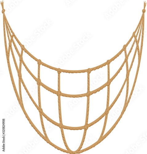 Isolated traditional wide fishing net