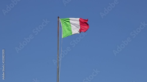 Italy, official national flag in the wind, video file