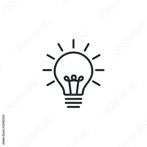 Light Bulb icon template color editable. lamp symbol vector sign isolated on white background illustration for graphic and web design.