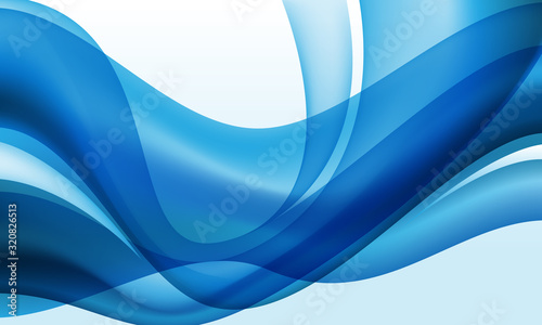 Abstract blue curve wave design modern luxury background texture vector illustration.