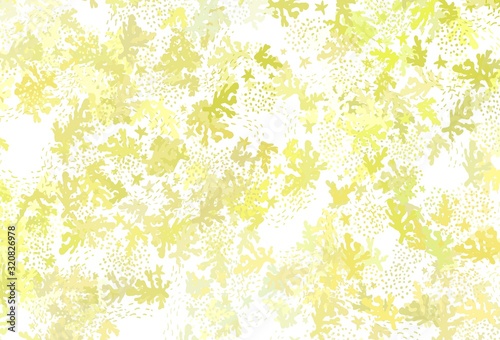 Light Yellow vector texture with abstract forms.