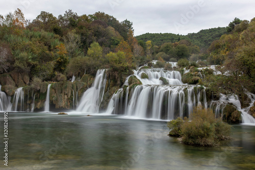 Fototapeta Naklejka Na Ścianę i Meble -  Cascading Waterfalls Skradinski Buk. Krka