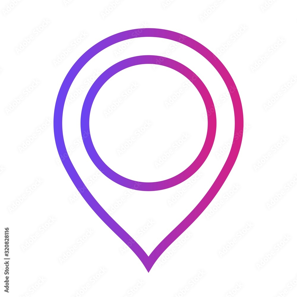 Gradient round Location Icon on white background to use in web application interface. It can also be used for travel and tourism industry. Gradient round Location Icon on white background to use in web application interface. It can also be used for travel and tourism industry.
