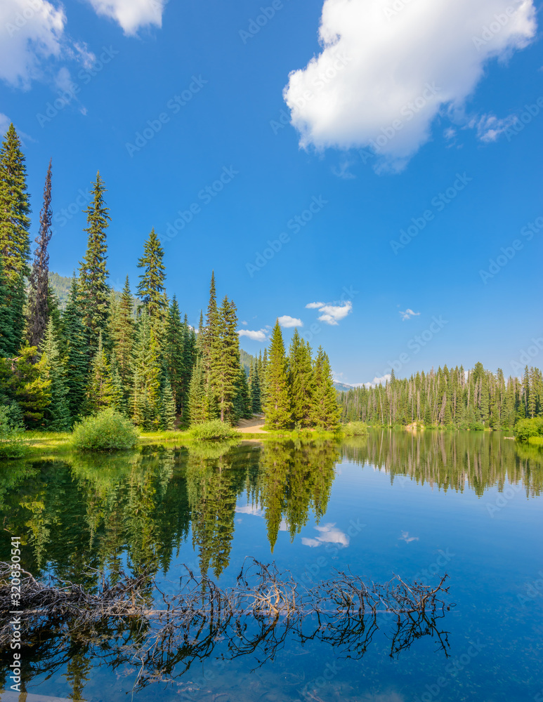 Majestic mountain lake in Canada. Lightning Lake in Manning Park in British Columbia. Majestic mountain lake in Canada. Lightning Lake in Manning Park in British Columbia.