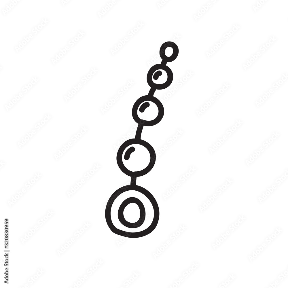 anal balls sex toy doodle icon, vector illustration anal balls sex toy doodle icon, vector illustration