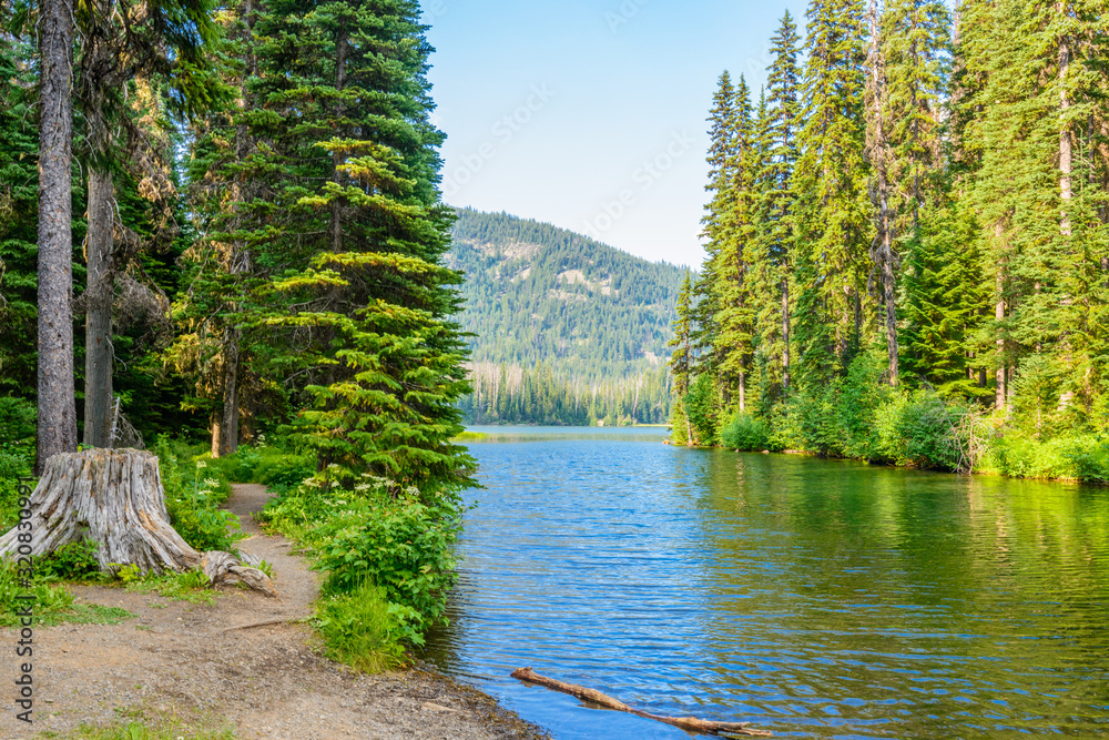Majestic mountain lake in Canada. Lightning Lake in Manning Park in British Columbia. Majestic mountain lake in Canada. Lightning Lake in Manning Park in British Columbia.