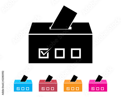 Ballot box icon for app or website