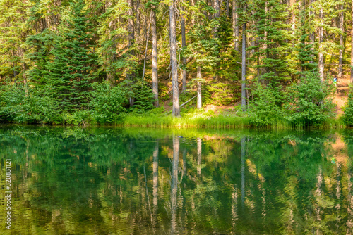 Majestic mountain lake in Canada. Lightning Lake in Manning Park in British Columbia.