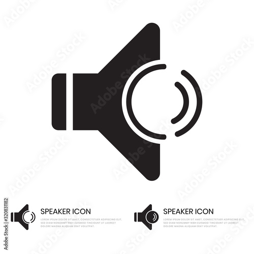 Audio speaker volume icon for apps and websites