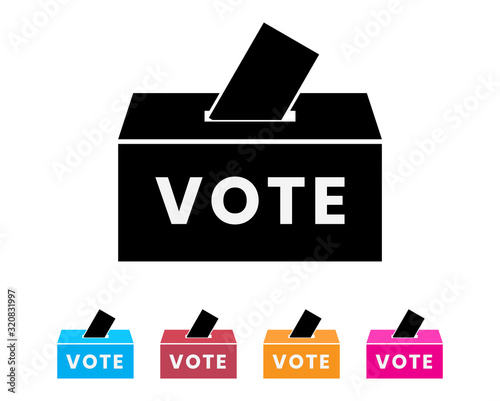 Ballot box icon for app or website