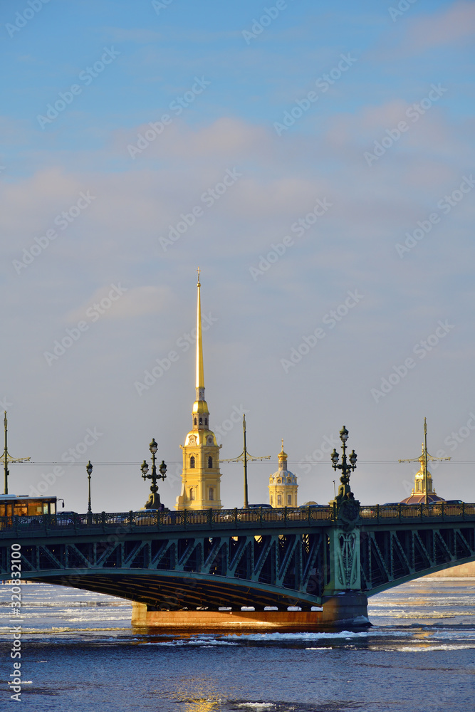 Trinity bridge, St Petersburg, Russia